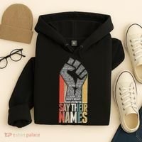 Say Their Names Black Lives Matter Remembering Victim Names Hoodie thumb 4