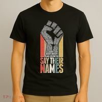 Say Their Names Black Lives Matter Remembering Victim Names T-Shirt thumb 3