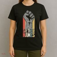 Say Their Names Black Lives Matter Remembering Victim Names T-Shirt thumb 4
