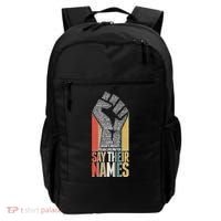 Say Their Names Black Lives Matter Remembering Victim Names Backpack thumb 0