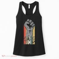 Say Their Names Black Lives Matter Remembering Victim Names Women's Tank Top thumb 0
