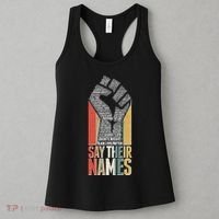 Say Their Names Black Lives Matter Remembering Victim Names Women's Tank Top thumb 3