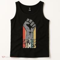 Say Their Names Black Lives Matter Remembering Victim Names Tank Top thumb 2