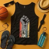 Say Their Names Black Lives Matter Remembering Victim Names Tank Top thumb 4