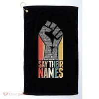 Say Their Names Black Lives Matter Remembering Victim Names Golf Towel thumb 0