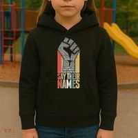 Say Their Names Black Lives Matter Remembering Victim Names Kids Hoodie thumb 3