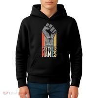 Say Their Names Black Lives Matter Remembering Victim Names Kids Hoodie thumb 4