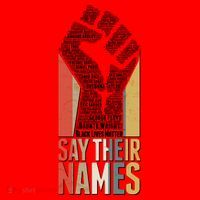 Say Their Names Black Lives Matter Remembering Victim Names Santa Hat thumb 1