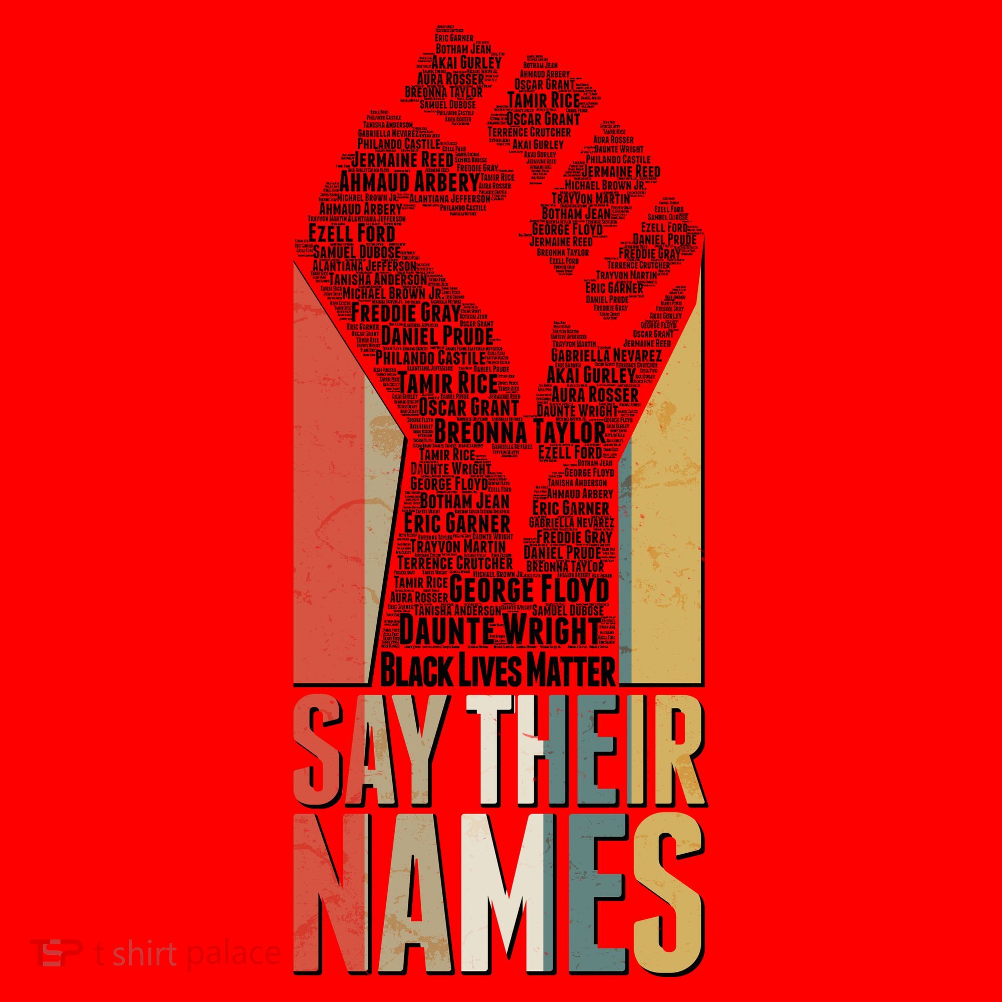 Say Their Names Black Lives Matter Remembering Victim Names Santa Hat
