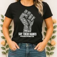 Say Their Names #BLACKLIVESMATTER Women's T-Shirt thumb 2