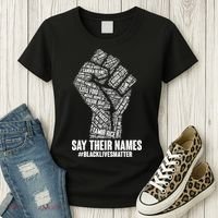 Say Their Names #BLACKLIVESMATTER Women's T-Shirt thumb 3