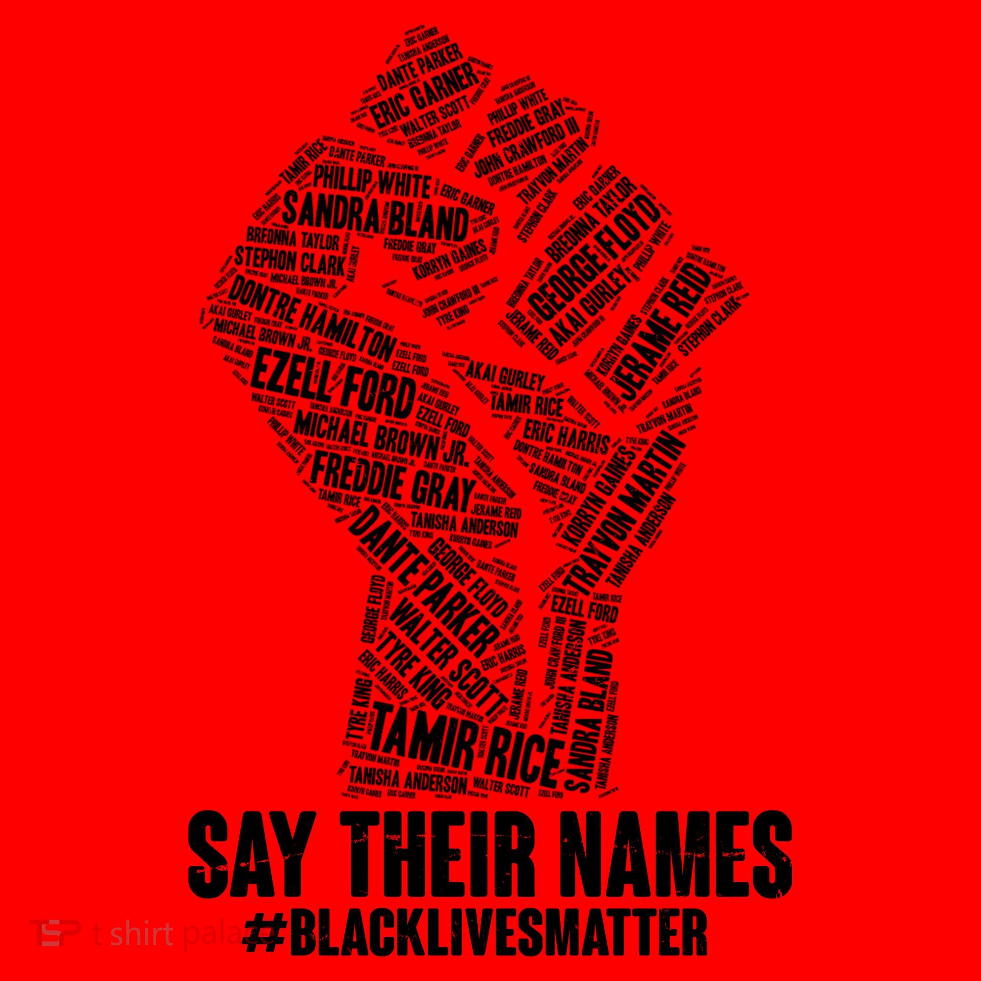 Say Their Names #BLACKLIVESMATTER Santa Hat