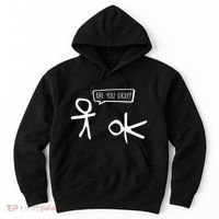 Stickman Are You Ok Cartoon Be Kind Good Help Support Hoodie thumb 0