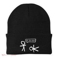 Stickman Are You Ok Cartoon Be Kind Good Help Support Beanie thumb 0
