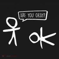 Stickman Are You Ok Cartoon Be Kind Good Help Support Women's Hoodie thumb 2