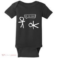 Stickman Are You Ok Cartoon Be Kind Good Help Support Baby Bodysuit thumb 0