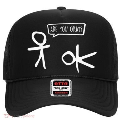 Stickman Are You Ok Cartoon Be Kind Good Help Support Hat