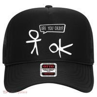 Stickman Are You Ok Cartoon Be Kind Good Help Support Hat thumb 0