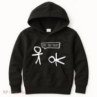 Stickman Are You Ok Cartoon Be Kind Good Help Support Kids Hoodie thumb 0