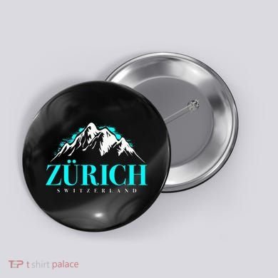 Swiss Alps Zurich Switzerland Button