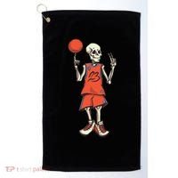 Skeleton Basketball Golf Towel thumb 0