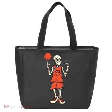 Skeleton Basketball Tote Bag