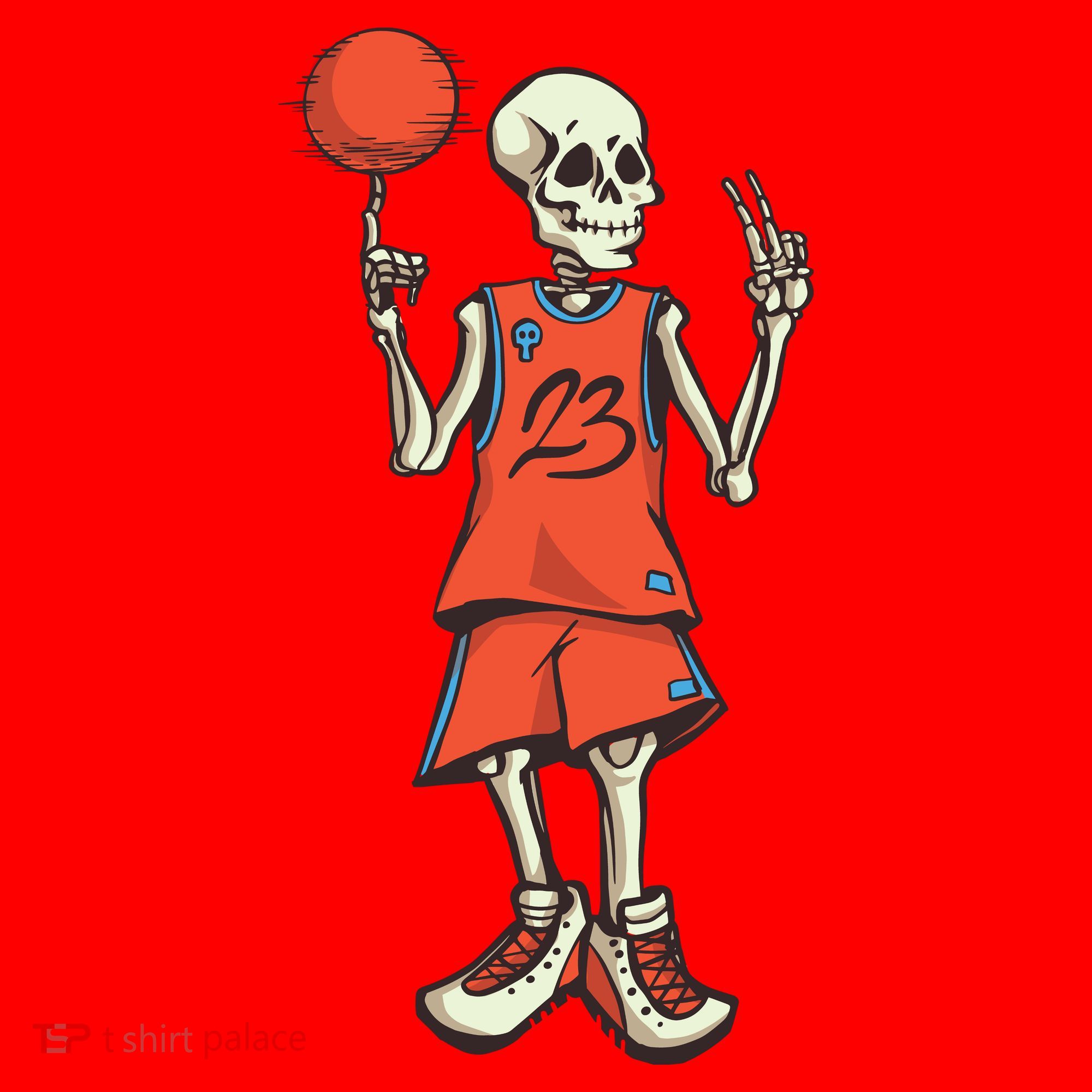 Skeleton Basketball Santa Hat