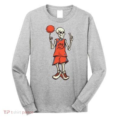 Skeleton Basketball Long Sleeve Shirt