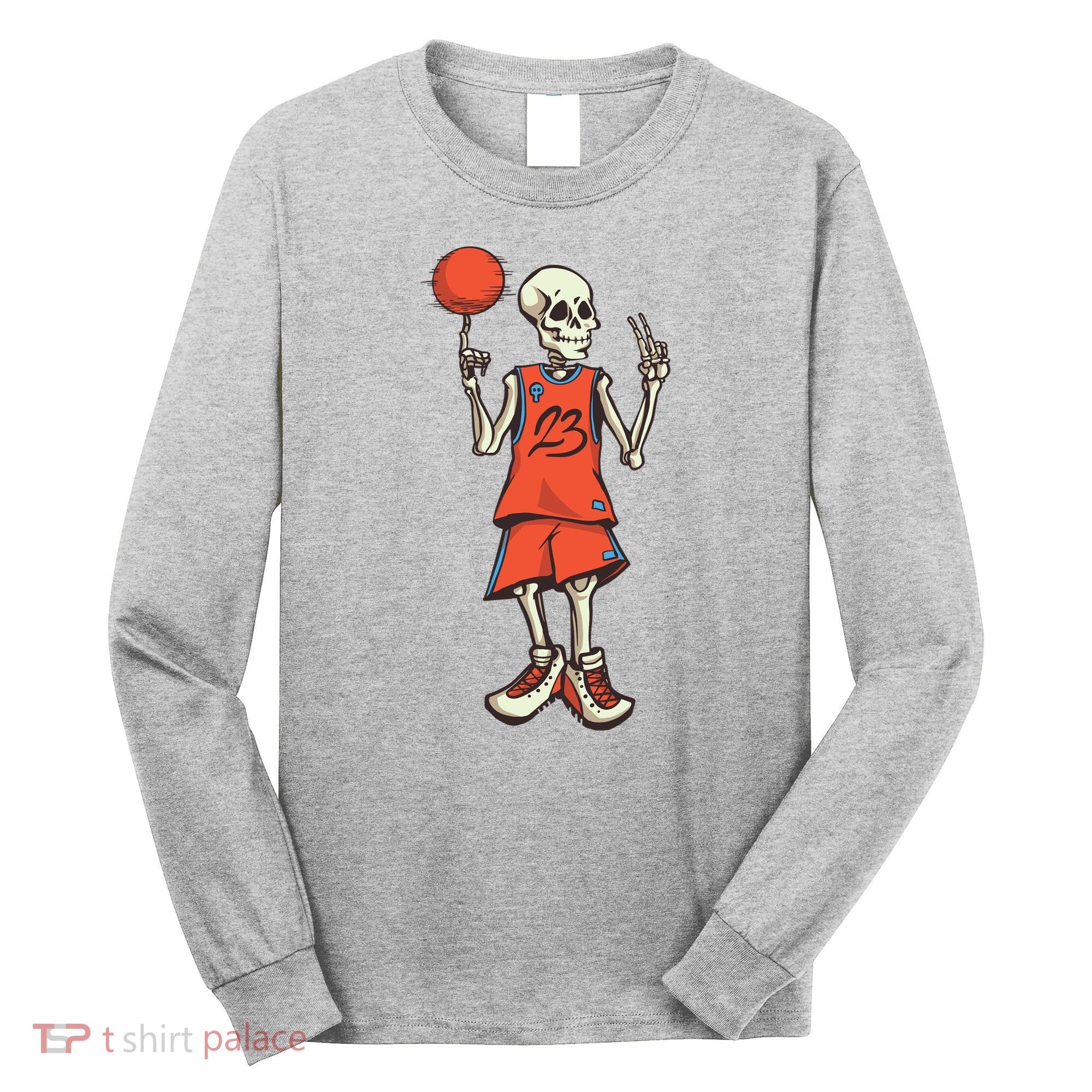 Skeleton Basketball Long Sleeve Shirt