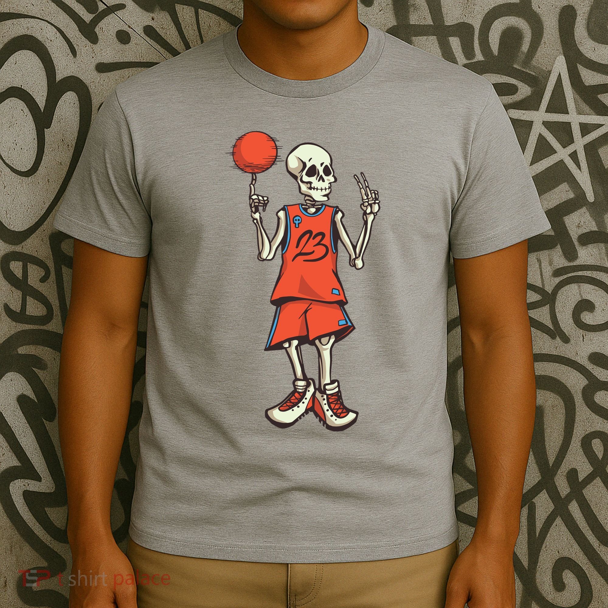 Skeleton Basketball T-Shirt