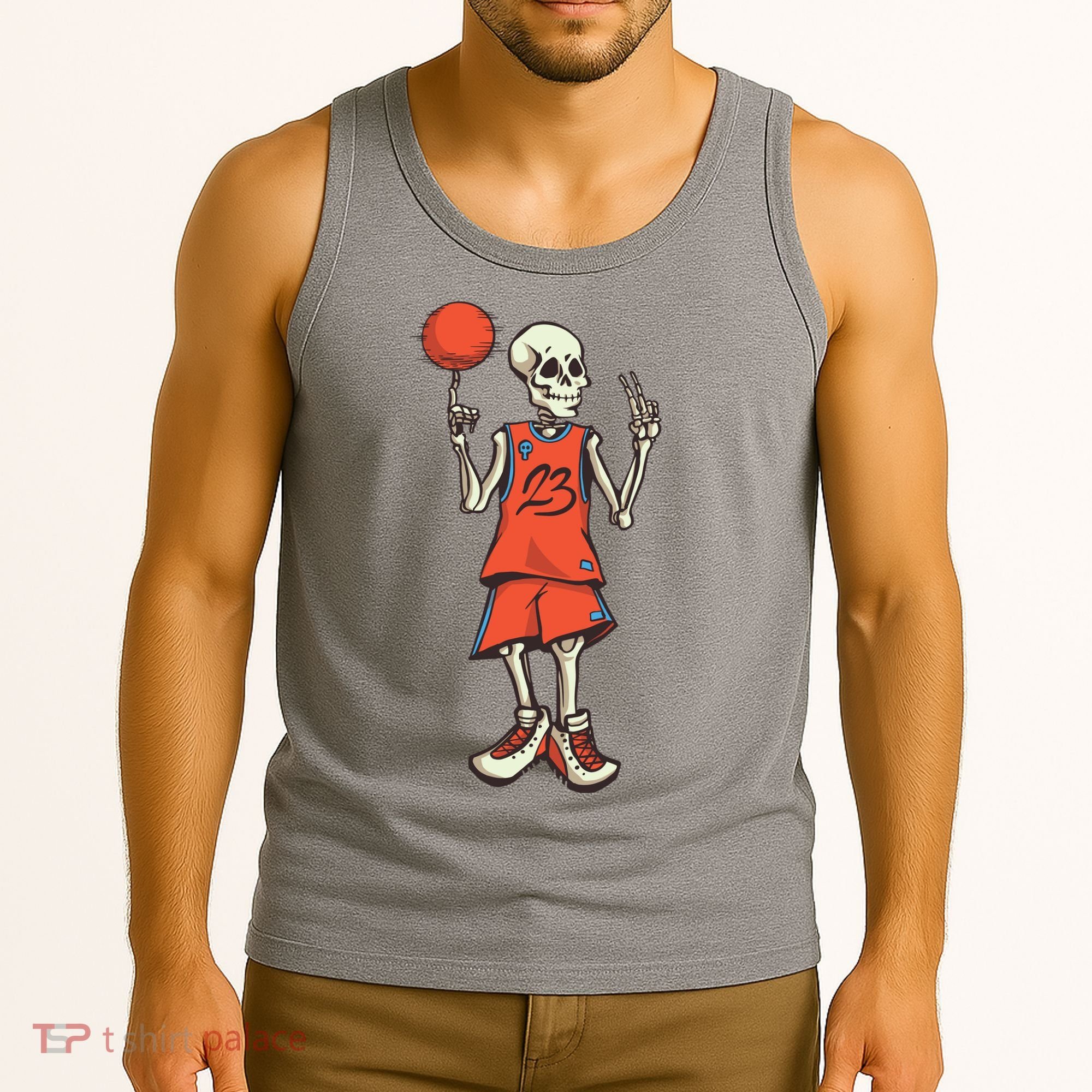 Skeleton Basketball Tank Top