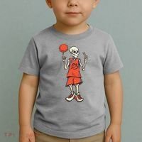 Skeleton Basketball Toddler T-Shirt thumb 2