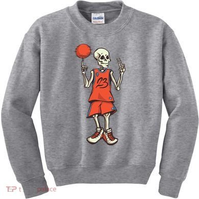 Skeleton Basketball Kids Sweatshirt
