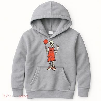 Skeleton Basketball Kids Hoodie