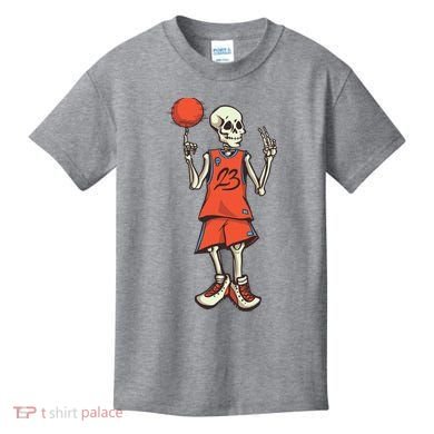 Skeleton Basketball Kids T-Shirt
