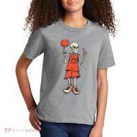 Skeleton Basketball Kids T-Shirt thumb 2
