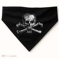 Skull & Bones 322 Distressed Skull And Crossbones USA-Made Doggie Bandana thumb 0