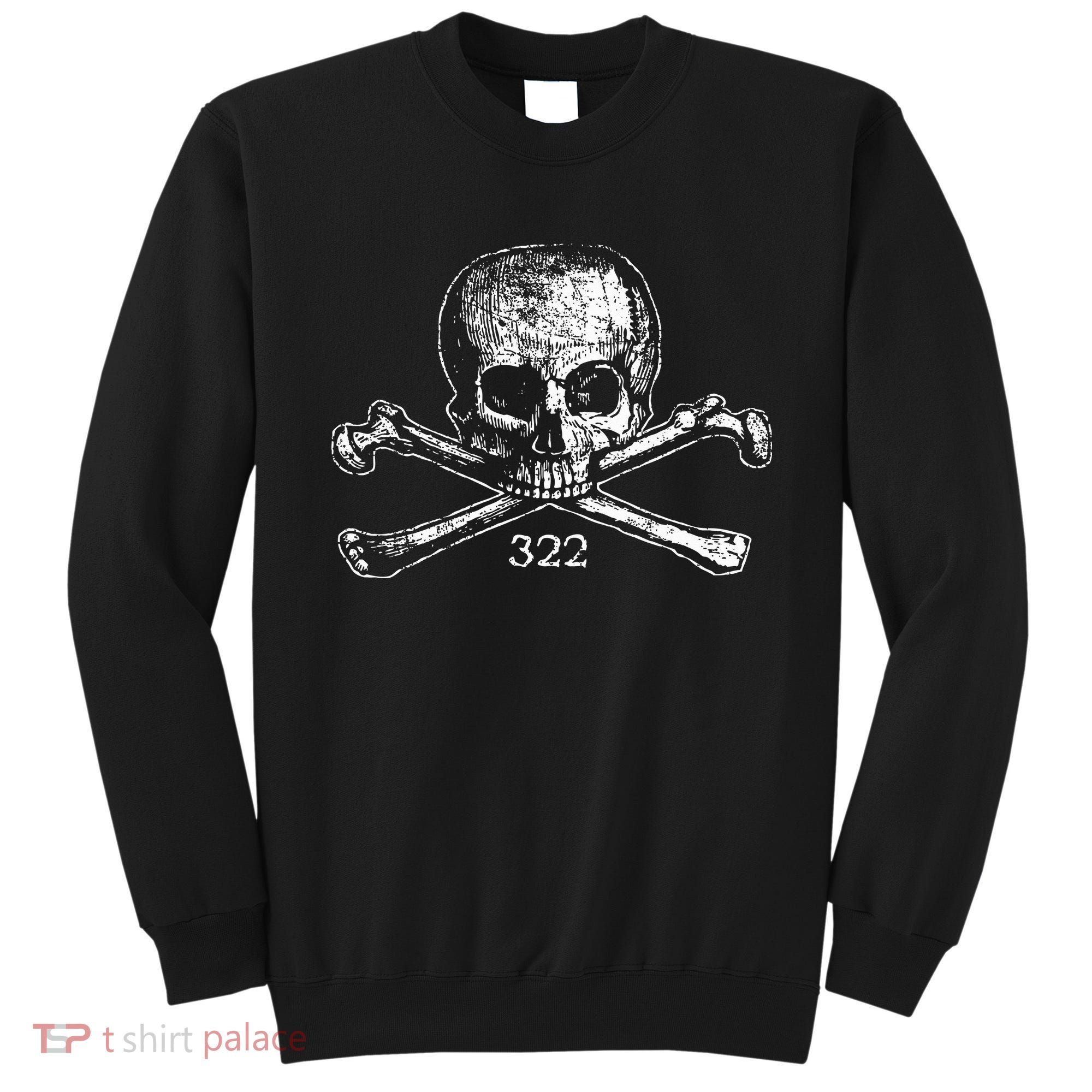 Skull & Bones 322 Distressed Skull And Crossbones Sweatshirt