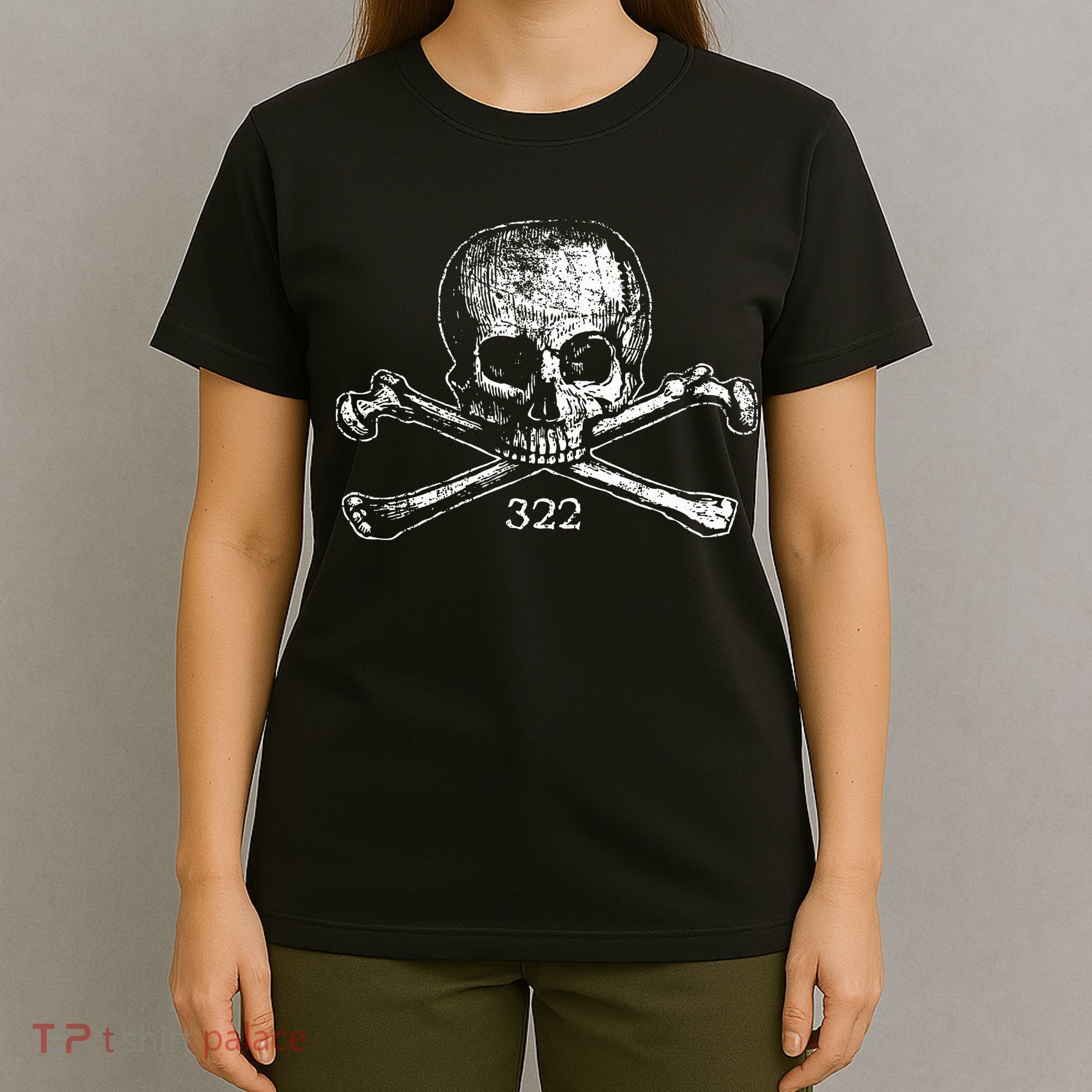 Skull & Bones 322 Distressed Skull And Crossbones T-Shirt