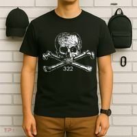 Skull & Bones 322 Distressed Skull And Crossbones T-Shirt thumb 6