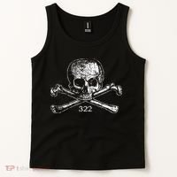 Skull & Bones 322 Distressed Skull And Crossbones Tank Top thumb 2