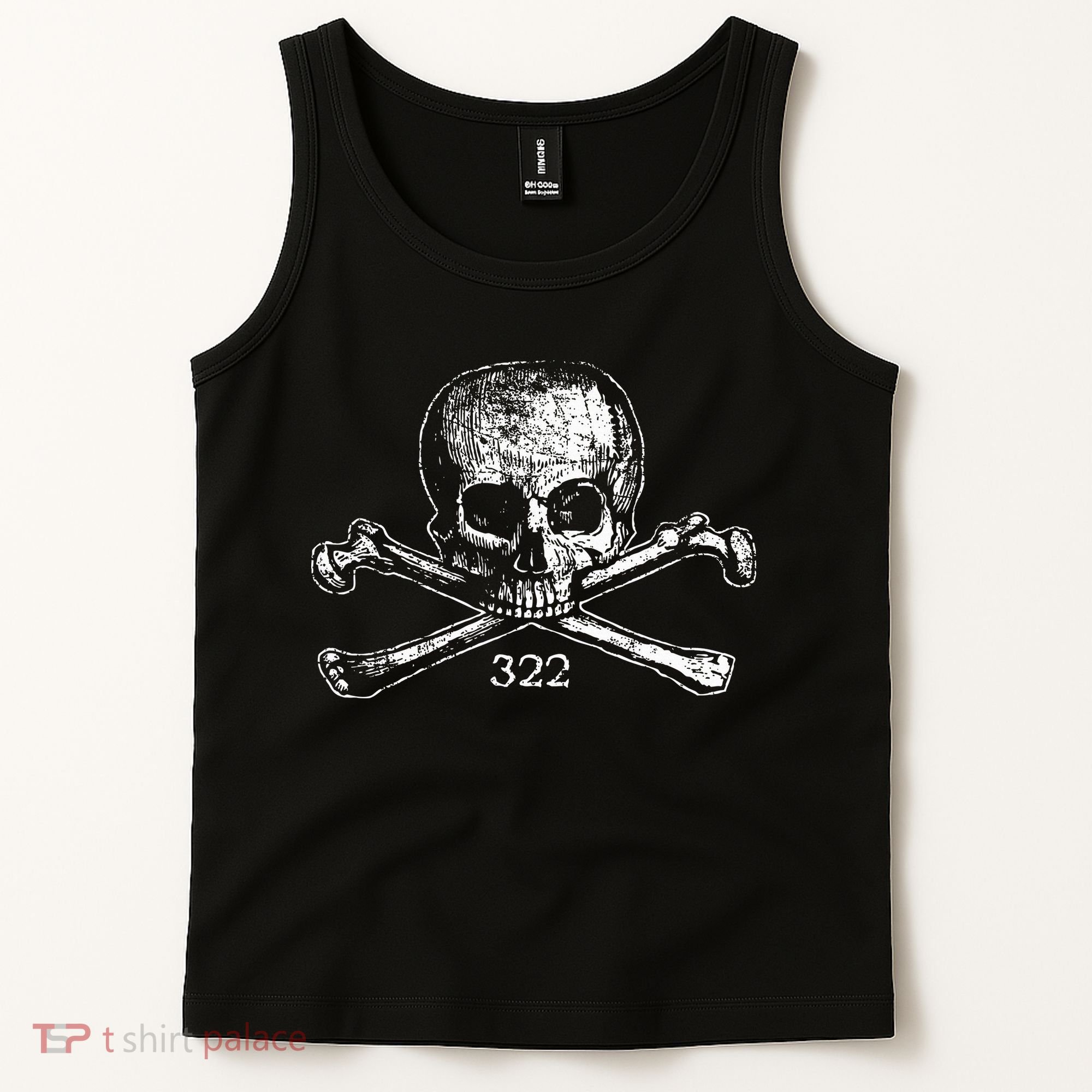 Skull & Bones 322 Distressed Skull And Crossbones Tank Top