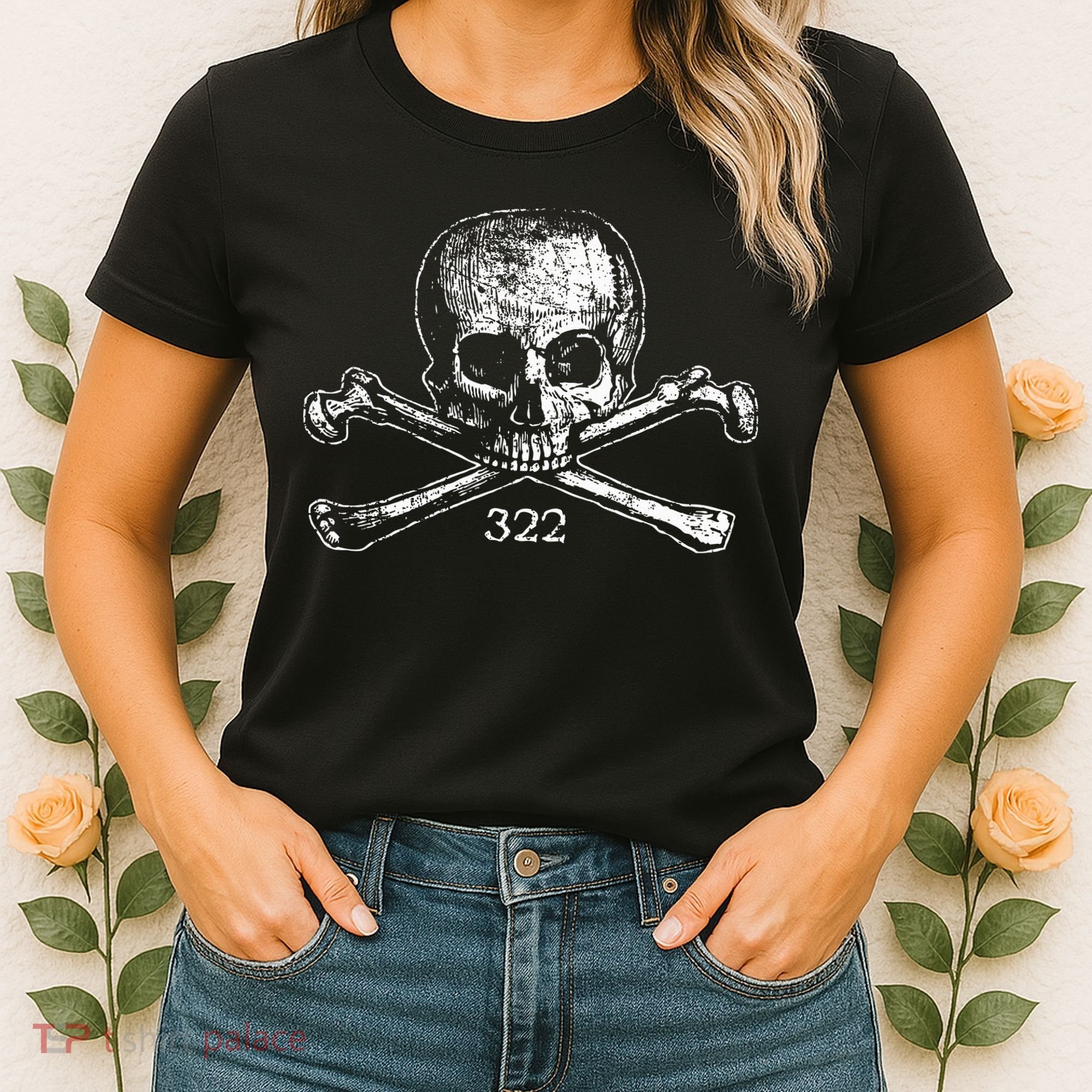 Skull & Bones 322 Distressed Skull And Crossbones Women's T-Shirt