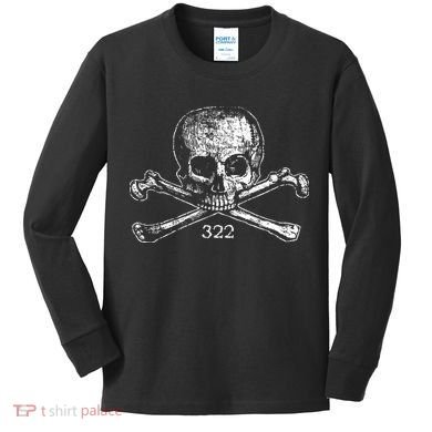 Skull & Bones 322 Distressed Skull And Crossbones Kids Long Sleeve Shirt