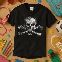 Skull & Bones 322 Distressed Skull And Crossbones Kids T-Shirt thumb 3