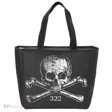 Skull & Bones 322 Distressed Skull And Crossbones Tote Bag