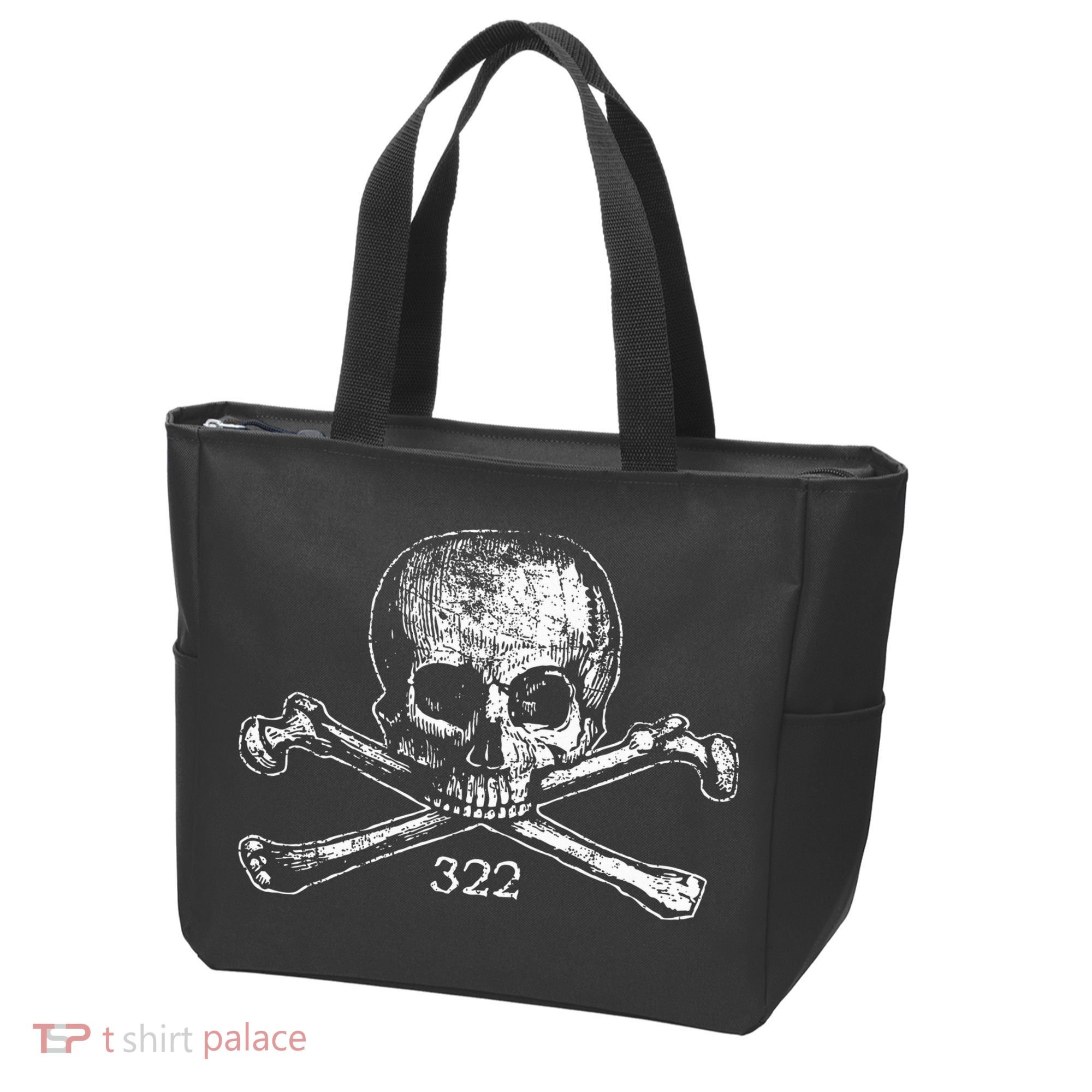 Skull & Bones 322 Distressed Skull And Crossbones Tote Bag