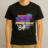 Spring Break 84 Miami Beach 80s Party Wear T-Shirt thumb 3