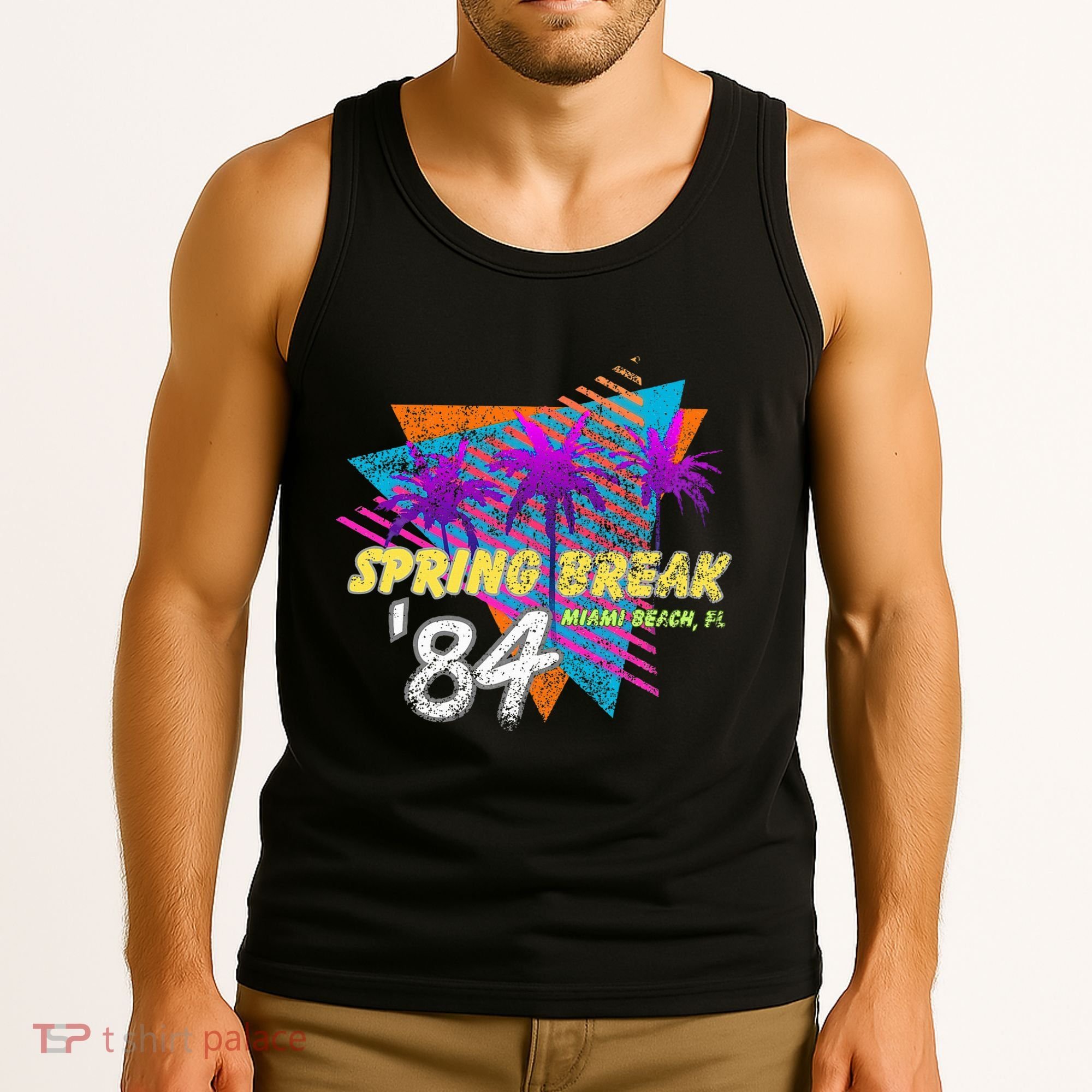 Spring Break 84 Miami Beach 80s Party Wear Tank Top