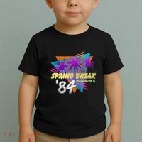 Spring Break 84 Miami Beach 80s Party Wear Toddler T-Shirt thumb 2